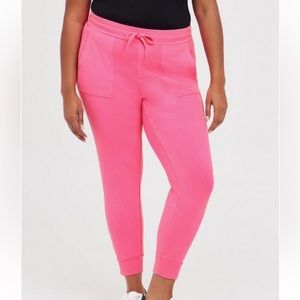 Torrid Hot Pink Cozy Fleece Joggers